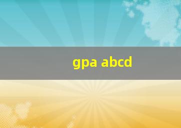 gpa abcd